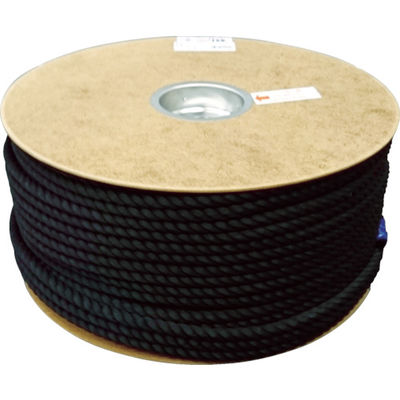 ユタカメイク ポリエステルロープ ドラム巻 9φ×150m 黒 PRS-51 1巻 754-1368（直送品）