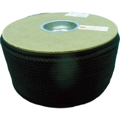 ユタカメイク ポリエステルロープ ドラム巻 5φ×200m 黒 PRS-91 1巻 754-1406（直送品）