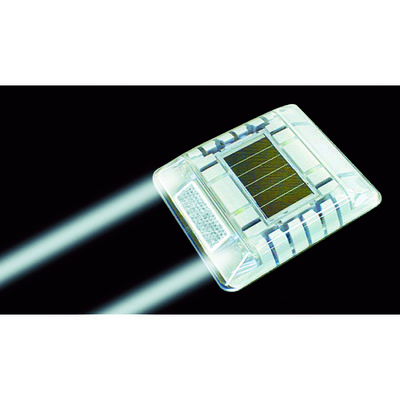 キャットアイ ルミナスアイ・マイティ ソーラー式点滅 片面 白 LE-260W2 1個 752-0247（直送品）