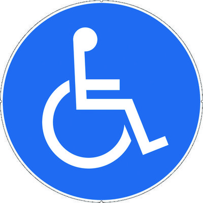 カーボーイ カラープラポールサインキャッププレート 車イスマーク CP40 1枚 756-6794（直送品）