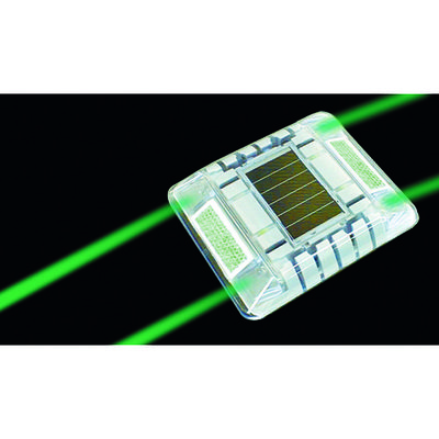 キャットアイ ルミナスアイ・マイティ ソーラー式常灯 両面 緑 LE-260-2G 1個 495-3274（直送品）