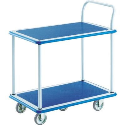 トラスコ中山 TRUSCO プレス製台車 ドンキーカート 2段式片ハンドル5輪車 104N5 1台 414-5020（直送品）