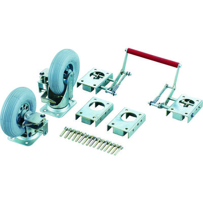 トラスコ中山 TRUSCO プレス製台車 ドンキーカート300番用 ブレーキ 空気入り自在車輪付 300NARJB 1台 414-5259（直送品）