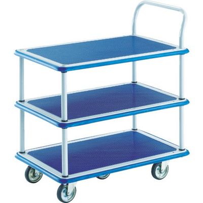 トラスコ中山 TRUSCO プレス製台車 ドンキーカート 3段式片ハンドル5輪車 105N5 1台 414-5046（直送品）