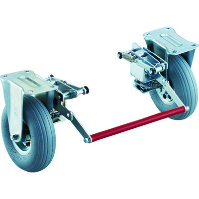 トラスコ中山 TRUSCO プレス製台車 ドンキーカート300番用 ブレーキ 空気入り固定車輪付 300NARKB 1台 414-5267（直送品）