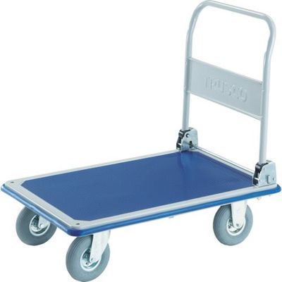 トラスコ中山 TRUSCO プレス製台車 ドンキーカート 固定式空気入タイヤ1225×775 502NAR 1台 414-5593（直送品）