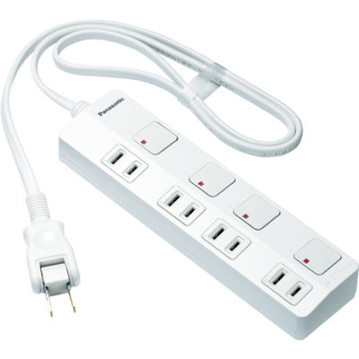 パナソニック Panasonic ザ・タップZ ACアダプター対応 4コ口 1mコード付 ホワ WHS25149WP 1個 762-2457（直送品）