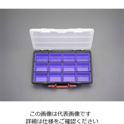 エスコ（esco） 447x293x 85mm パーツケース（トレー付） 1セット（2