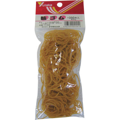 ユタカメイク ゴム 輪ゴム 1mm×35mm(350本) TT-02 1袋 754-1660（直送品）