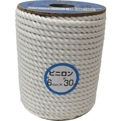 ユタカメイク ビニロンロープボビン巻 6φ×30m RV-4 1巻 754-1511（直送品）