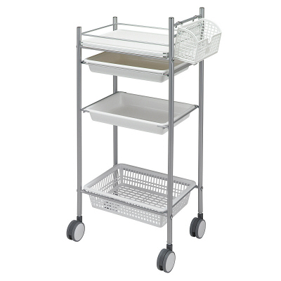 松吉医科器械 カラーアプリワゴン ホワイト 001WH 1台 23-3400-00-01　マツヨシカタログ（直送品）