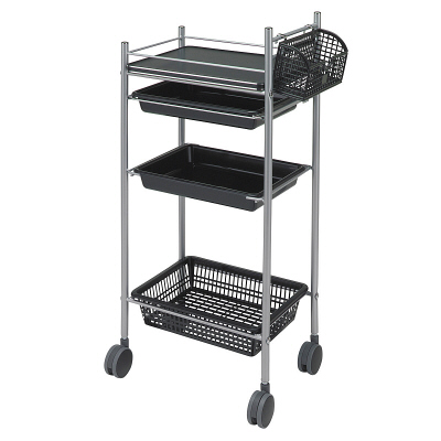 松吉医科器械 カラーアプリワゴン ブラック 001BK 1台 23-3400-00-02　マツヨシカタログ（直送品）