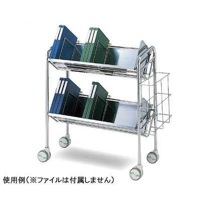 アズワン カルテワゴン(サイドカゴ付) 60型 870×365×987mm 0-047-01 1台（直送品）