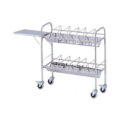 アズワン カルテワゴン(平板タイプ) 970×328×1010mm 補助板付 60F-S 1台 8-7483-03（直送品）