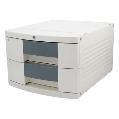 アズワン トレイBOX(鍵付) A4用グレー 290×360×205mm 404H 1個 0-5347-11（直送品）