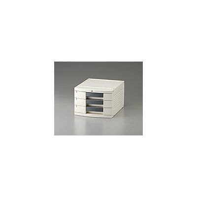 アズワン トレイBOX(鍵付) A4用グレー 290×360×205mm 406H 1個 0-5347-12（直送品）