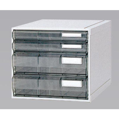 サカセ化学工業 カセッター A3タイプ(引出4段)クリアー HA3-007 1個 0-2454-01（直送品）