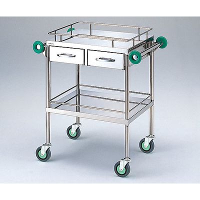 アズワン とっても静かな回診車(引出2個付き) (2段) 750(940)×450×850mm TSB-750 1台 0-1622-12（直送品）