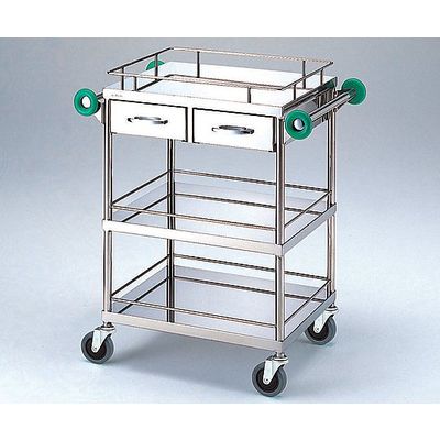 アズワン とっても静かな回診車(引出2個付き) (3段) 900(1090)×600×850mm TSC-900 1台 0-1623-13（直送品）