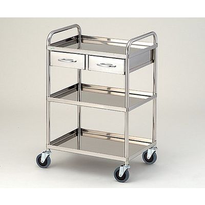 アズワン とっても静かな枠付回診車(3段) 603×453×940mm TS6045T 1台 0-7976-03（直送品）