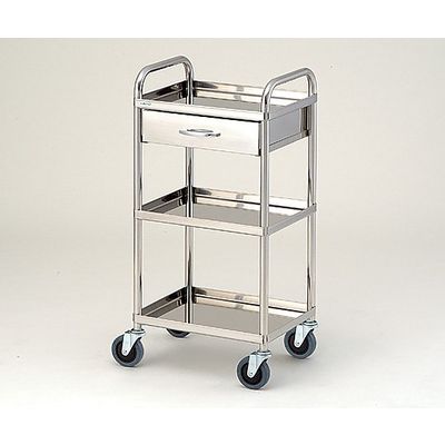 アズワン とっても静かな枠付回診車(3段) 453×353×940mm TS4535T 1台 0-7976-04（直送品）