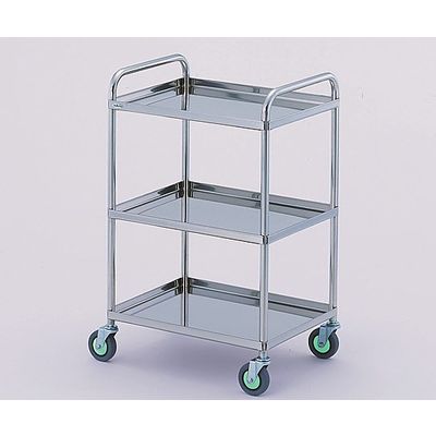 アズワン とっても静かな枠付き回診車(引出無) (3段) 603×453×940mm TS6045TB 1台 0-7976-07（直送品）