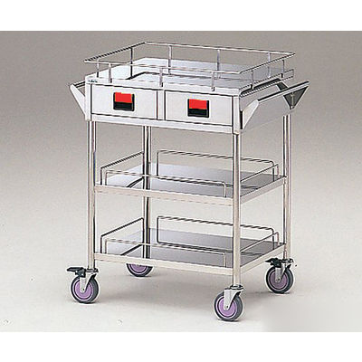 アズワン カラフルカート 3段ー赤 600×450×855mm K3S-R 1台 0-3442-01（直送品）