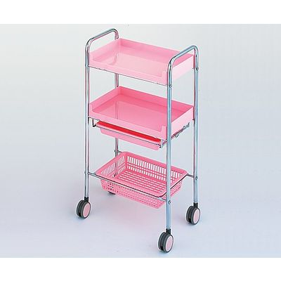 西村製作所 カラーセット台(Cー161) ピンク 485×300×895mm 11612 1台 0-9225-02（直送品）