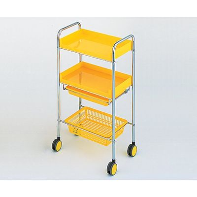 西村製作所 カラーセット台(Cー161) イエロー 485×300×895mm 11615 1台 0-9225-04（直送品）