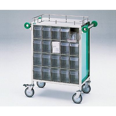 アズワン 与薬車 40人用 対角ストッパー付き 670×405×947mm 0-473-01 1台（直送品）