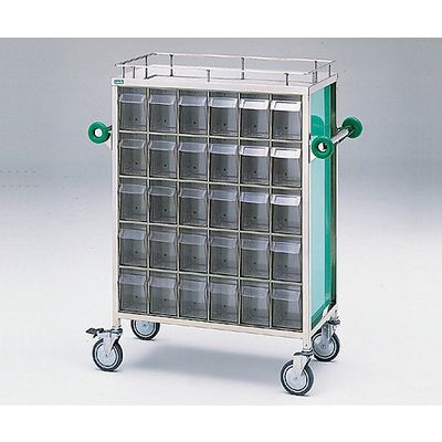 アズワン 与薬車 60人用 対角ストッパー付き 795×405×1135mm 0-473-02 1台（直送品）