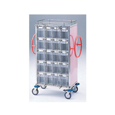 アズワン 与薬車(大型内用袋用) ピンク 655×400×1290mm NCS-40P 1台 0-5597-03（直送品）