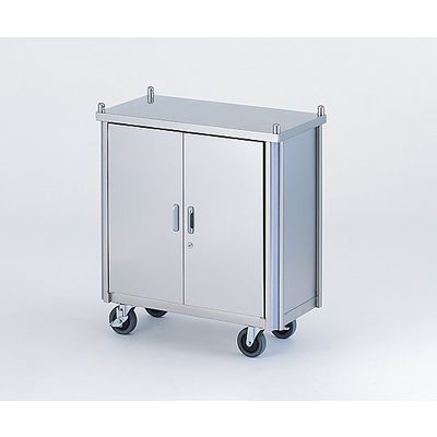 アズワン 与薬カート 32人用/鍵付扉タイプ 714×360×782mm HYC-32T 1台 0-9968-03（直送品）