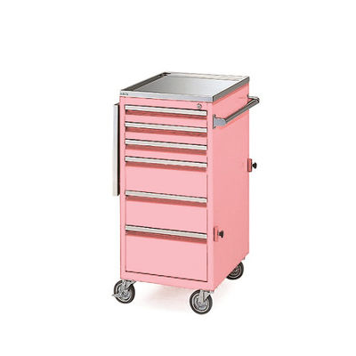 アズワン コンパクト救急カート PL（ピンク鍵付き） PL（ピンク） 1台 0-1200-11　　ナビスカタログ（直送品）