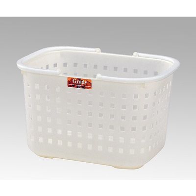 アスベル グレディーバスケット M ホワイト 7416-92 1セット(4個) 8-9001-03（直送品）