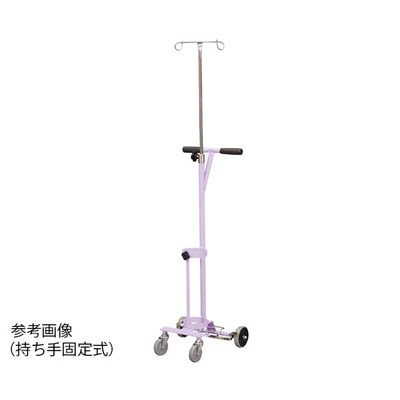 久喜製作所 ガートル架付ボンベカート(ストッパー付き) パープル 持ち手 固定式 SBC-501GPP 1個 0-7291-12（直送品）