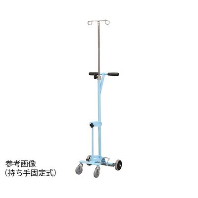 久喜製作所 ガートル架付ボンベカート(ストッパー付き) ブルー 持ち手 固定式 SBC-501GBL 1個 0-7291-13（直送品）