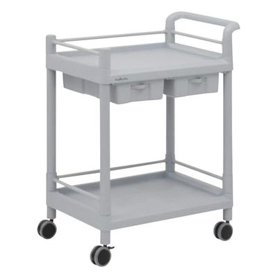 アズワン モバイルストレージカート(引出し付) 2段(枠付) 705×444×860 MSO21K 1個 7-1085-03（直送品）