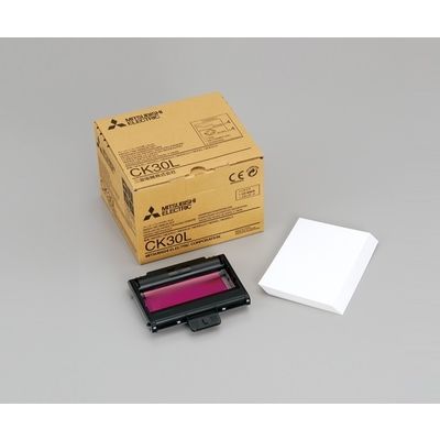 三菱電機 プリンター用紙(三菱電機プリンター用) プリント用紙・インクシート 148×100mm CK30L 1枚(1セット)（直送品）