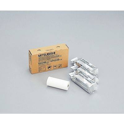 三菱電機 プリンター用紙(三菱電機プリンター用) 感熱ロール紙 110mm×20m K65HM-CE 1箱(4巻) 8-1206-07（直送品）