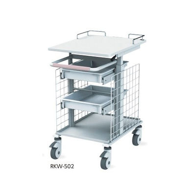 ナカバヤシ 電子カルテワゴンスリム(昇降タイプ サイドネット付き) 470×683×830~1050 RKW-502 1個（直送品）