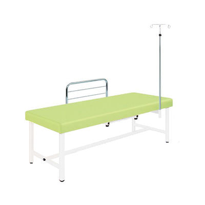 アズワン 診察台(サイドレール・ガードル架付) 65×180×55 マット・ライムグリーン 脚・ホワイト SG18-LW 1個（直送品）