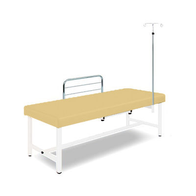 アズワン 診察台(サイドレール・ガードル架付) 65×190×55 マット・アイボリー 脚・ホワイト SG19-IW 1個（直送品）