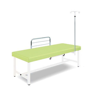 アズワン 診察台(サイドレール・ガードル架付) 65×190×55 マット・ライムグリーン 脚・ホワイト SG19-LW 1個（直送品）
