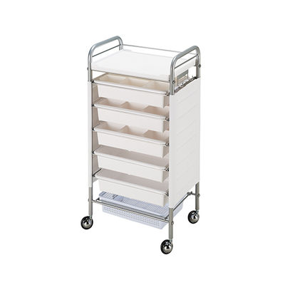 西村製作所 仕切り付収納ワゴン(C265) ホワイト 8-6637-01 1個（直送品）
