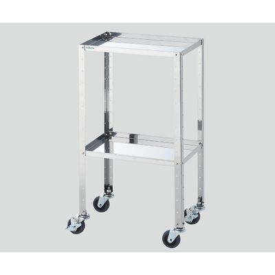 アズワン ステンレス静音ワゴン(組立式) ラージ2段 614×414×846 8-6992-01 1個（直送品）