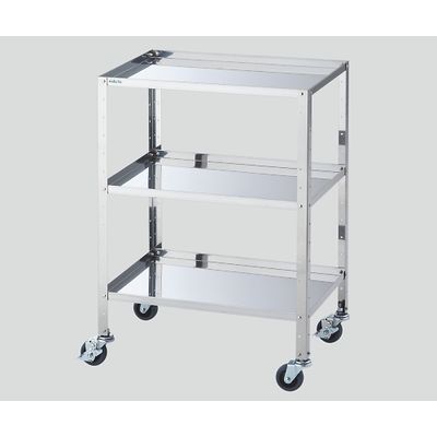 アズワン ステンレス静音ワゴン(組立式) ラージ3段 614×414×846 8-6992-02 1個（直送品）