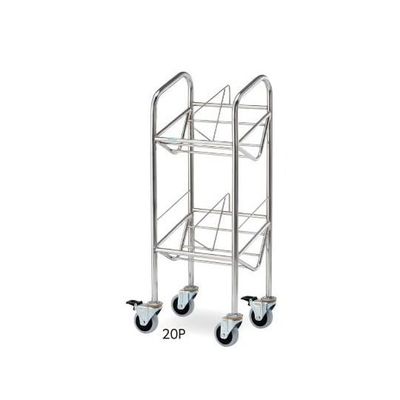 アズワン カルテワゴン(パイプタイプ) 380×310×1010mm 20P 1台 8-7484-04（直送品）