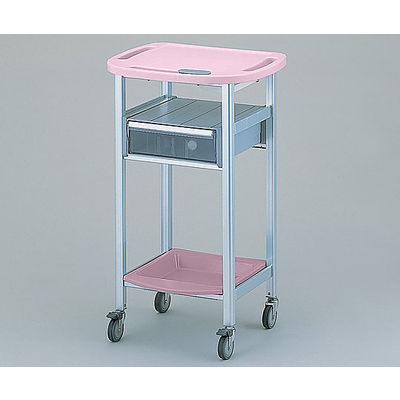 ダイドー パソコン処置カート 固定式(引出し付き) ピンク AO-KH-P 1個 8-8189-06（直送品）