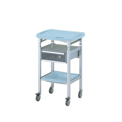 ダイドー パソコン処置カート 昇降式(引出し付き) ブルー AO-SH-B 1個 8-8190-05（直送品）
